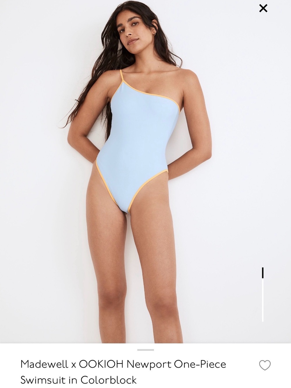 Madewell one shoulder swimsuit. 
Size medium. Never worn, no tags.